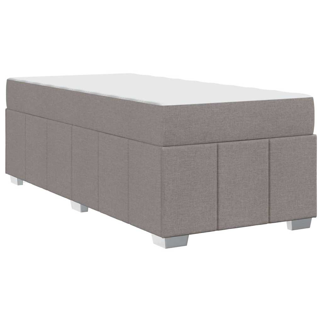 Bettrahmen mit Matratze Taupe 90 x 200 cm Stoff