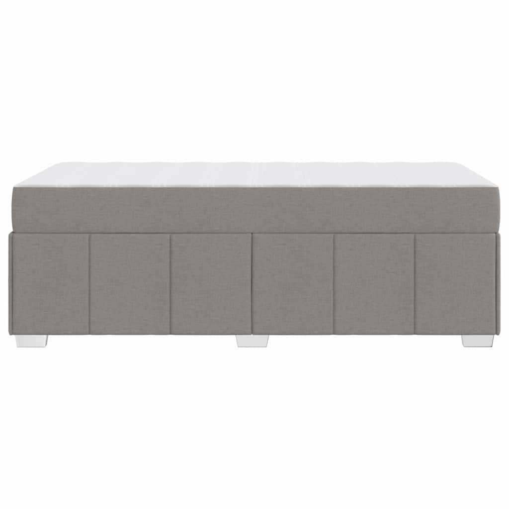Bettrahmen mit Matratze Taupe 90 x 200 cm Stoff