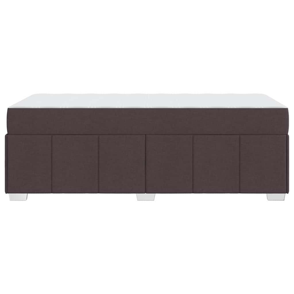 Bettrahmen mit Matratze Dunkelbraun 120 x 190 cm Stoff