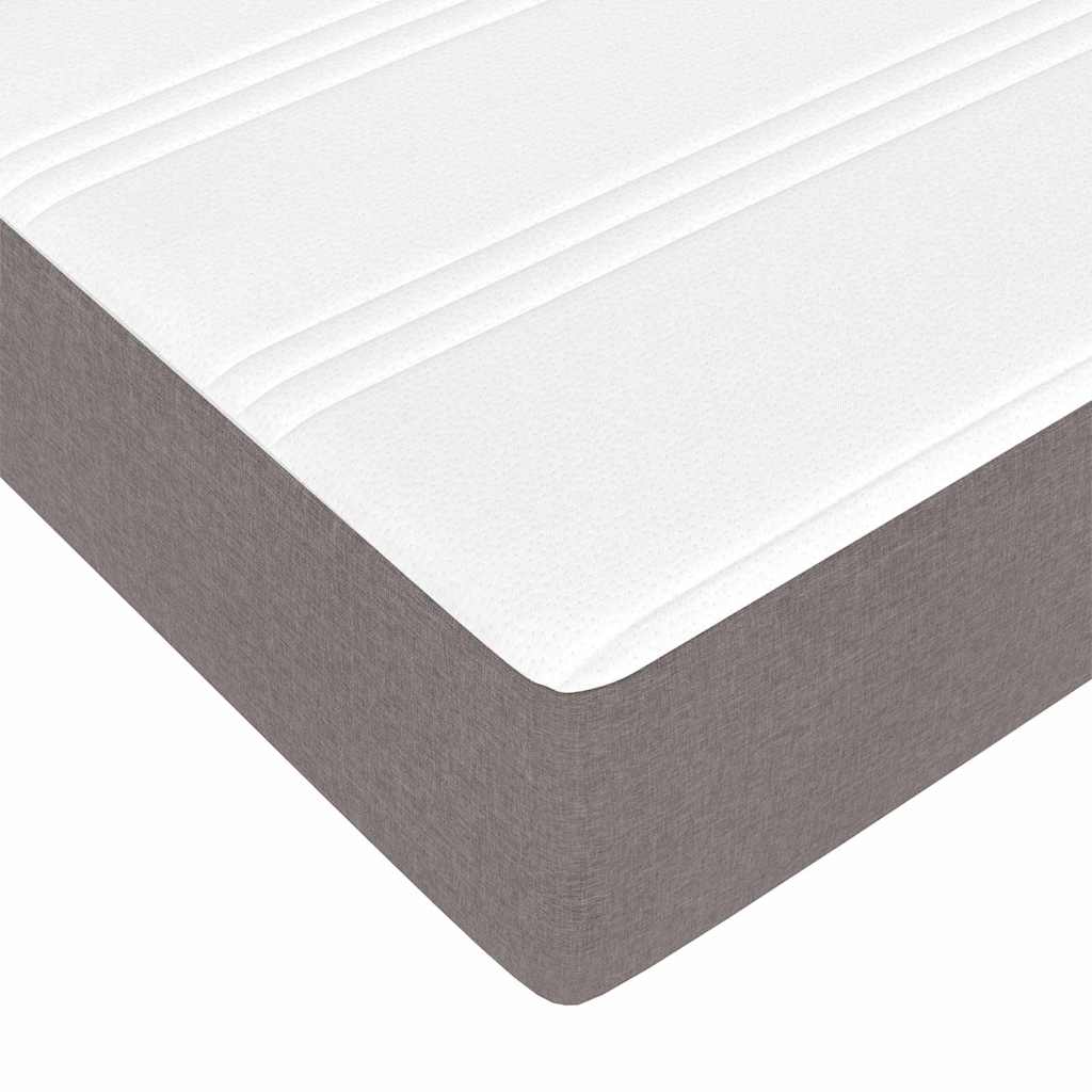 Bettrahmen mit Matratze Taupe 200 x 200 cm Stoff