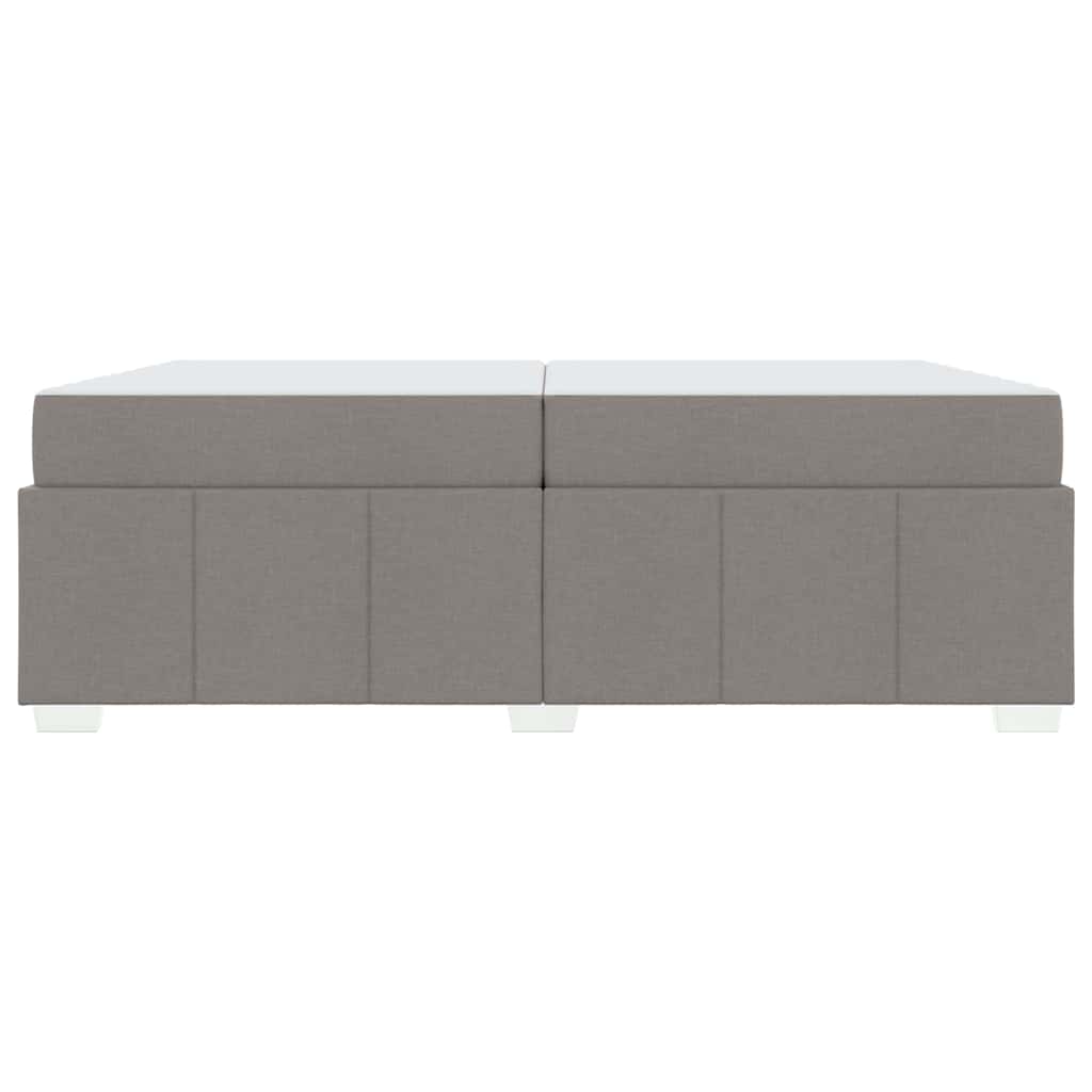 Bettrahmen mit Matratze Taupe 200 x 200 cm Stoff