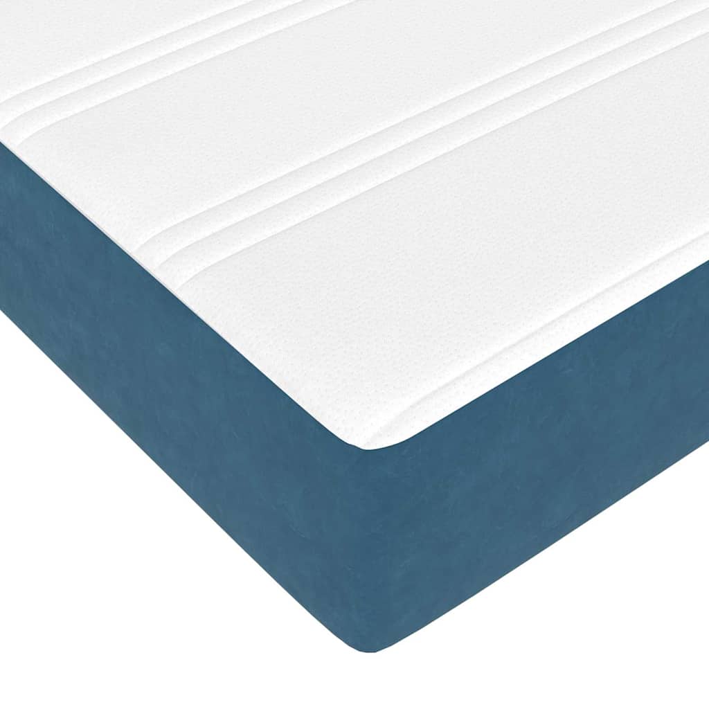 Boxspringbett mit Matratze Dunkelblau 100 x 210 cm Stoff