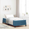 Boxspringbett mit Matratze Dunkelblau 100 x 210 cm Stoff
