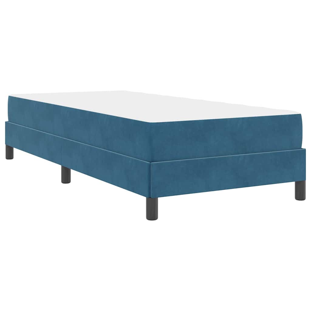 Boxspringbett mit Matratze Dunkelblau 100 x 210 cm Stoff