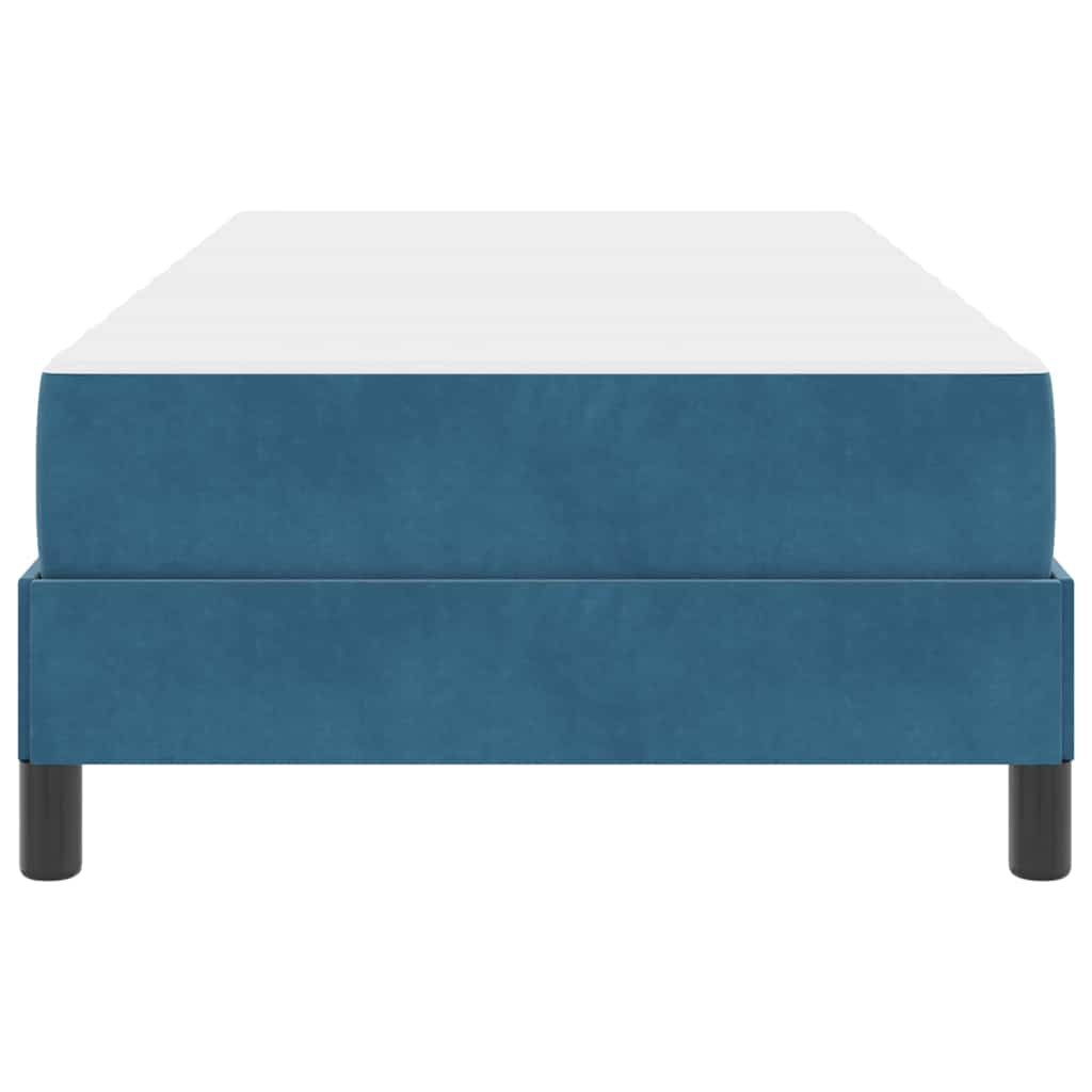 Boxspringbett mit Matratze Dunkelblau 100 x 210 cm Stoff