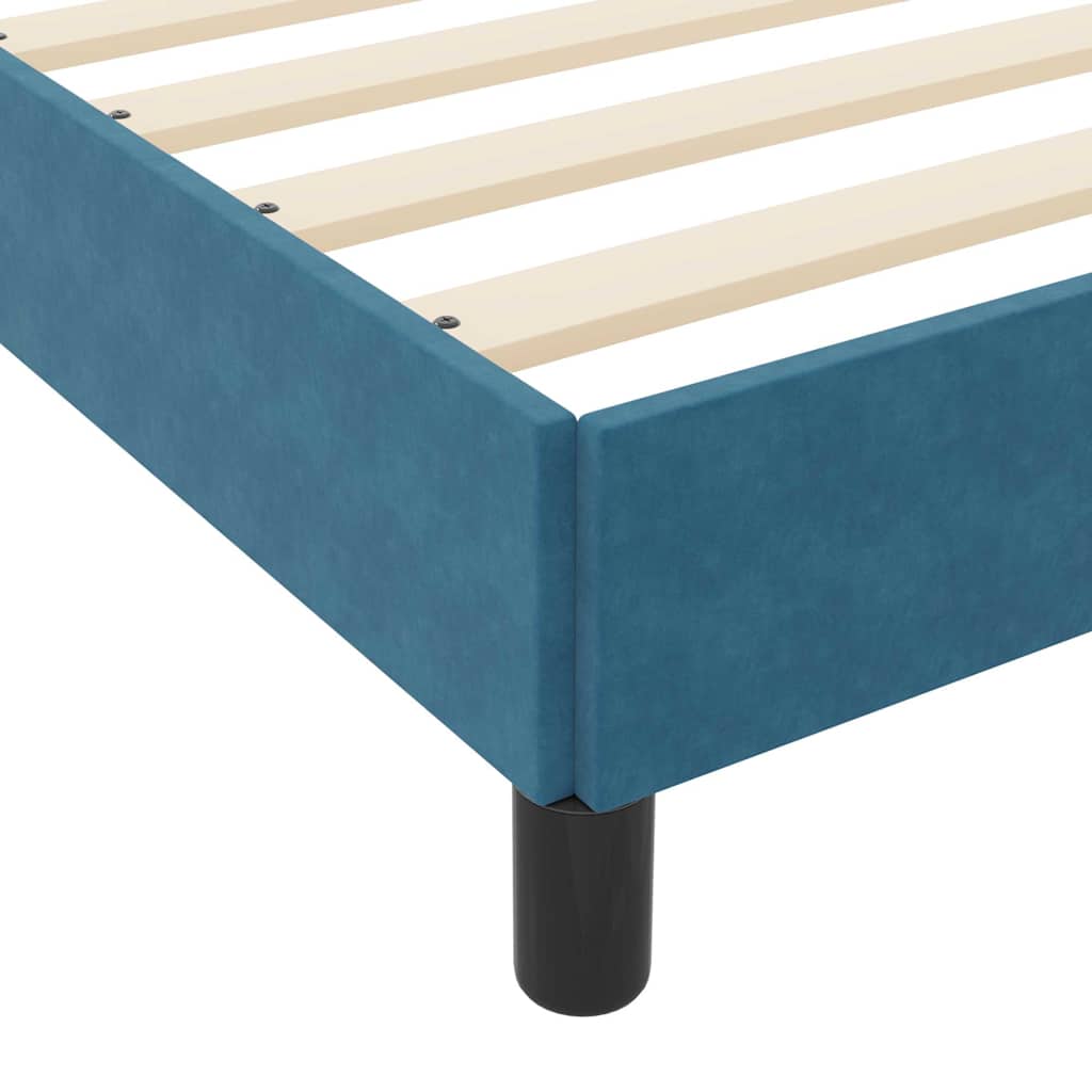 Boxspringbett mit Matratze Dunkelblau 200 x 210 cm Stoff