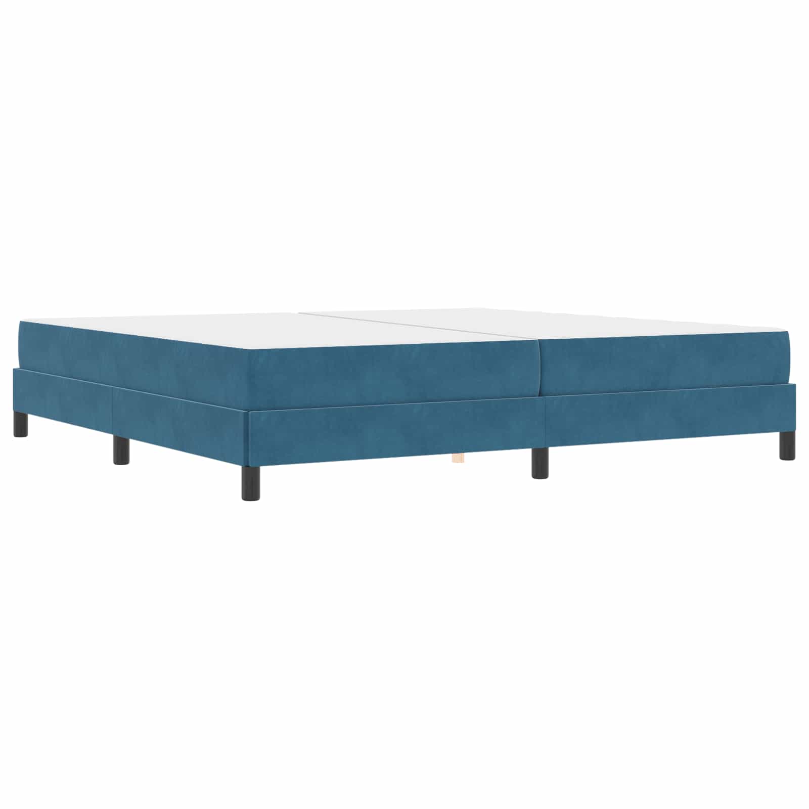 Boxspringbett mit Matratze Dunkelblau 200 x 210 cm Stoff