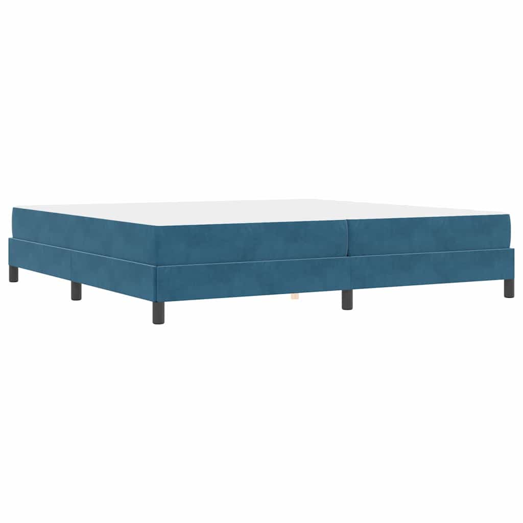 Boxspringbett mit Matratze Dunkelblau 200 x 210 cm Stoff