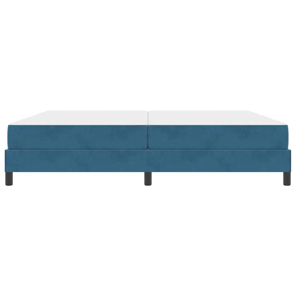 Boxspringbett mit Matratze Dunkelblau 200 x 210 cm Stoff
