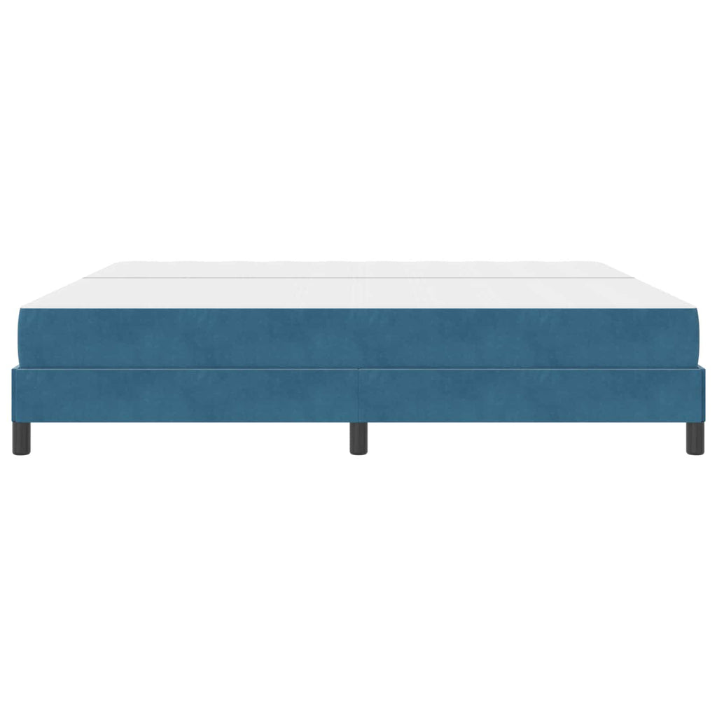 Boxspringbett mit Matratze Dunkelblau 200 x 210 cm Stoff