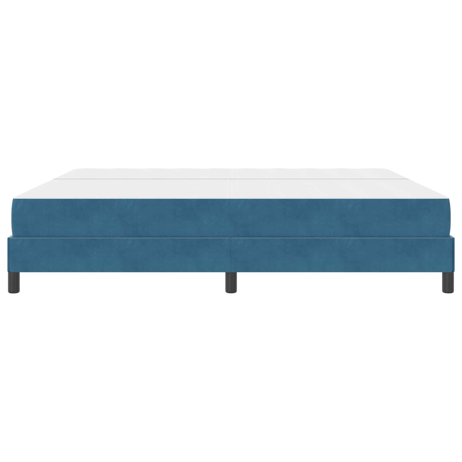Boxspringbett mit Matratze Dunkelblau 200 x 210 cm Stoff