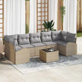 Gartensofa-set 8 pcs Beige und Grau 289 x 124 x 69 cm
