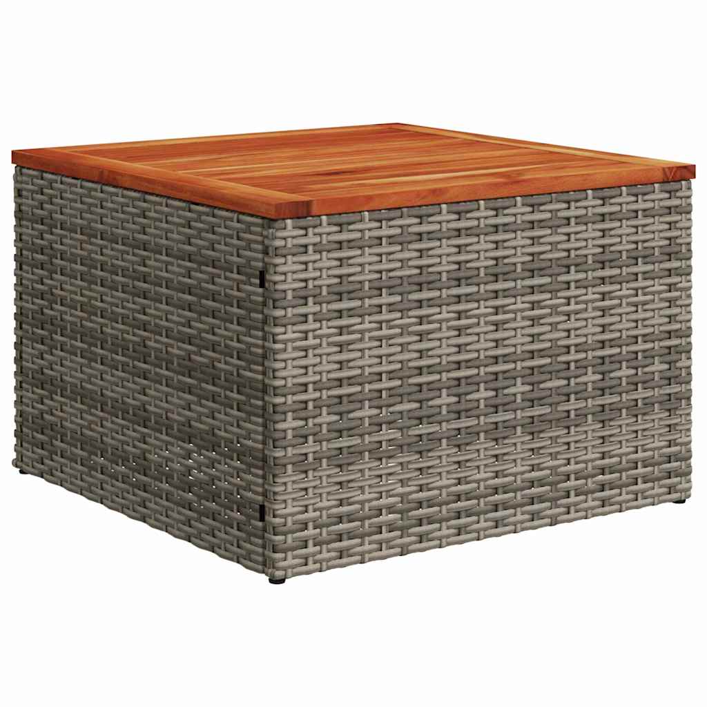 Gartensofa-set mit Speicher 6 pcs Grau Poly-Rattan