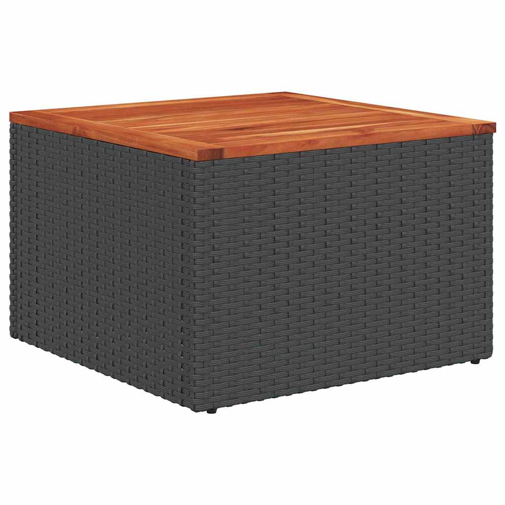 Gartensofa-set mit Kissen 6 pcs Schwarz und Creme Polyrattan