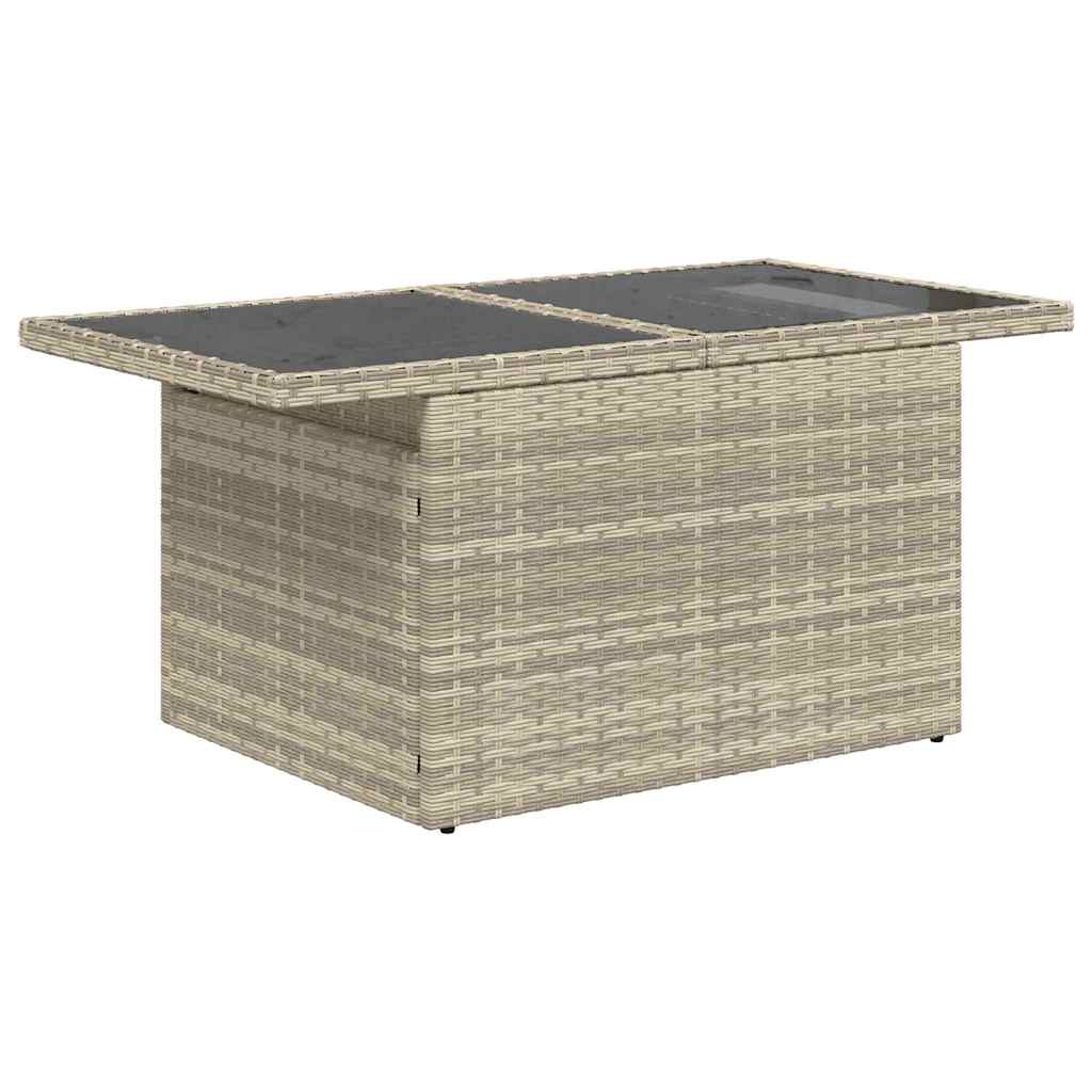 Gartensofa-set mit Kissen mit Kissen 8 pcs Hellgrau Poly Rattan