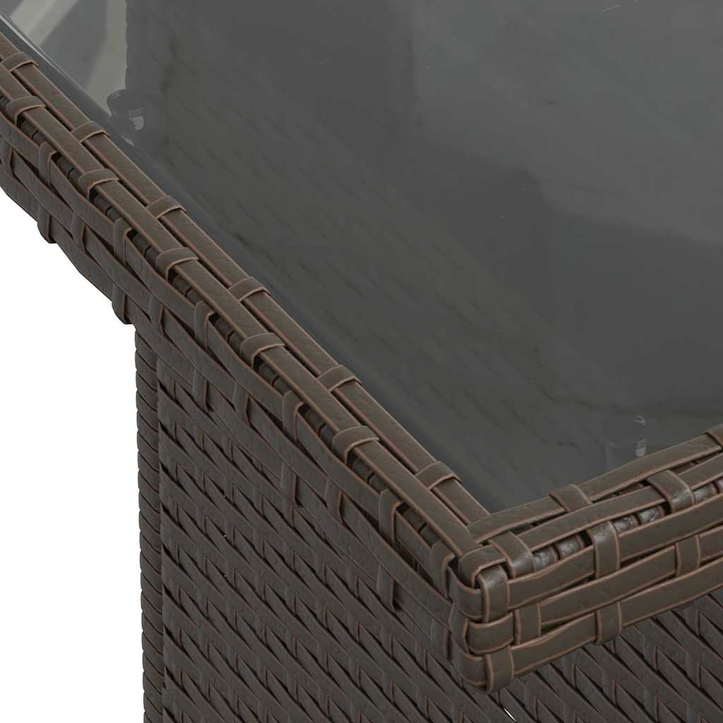 Gartensofa-set mit Kissen mit Kissen 11 pcs Braun Poly Rattan
