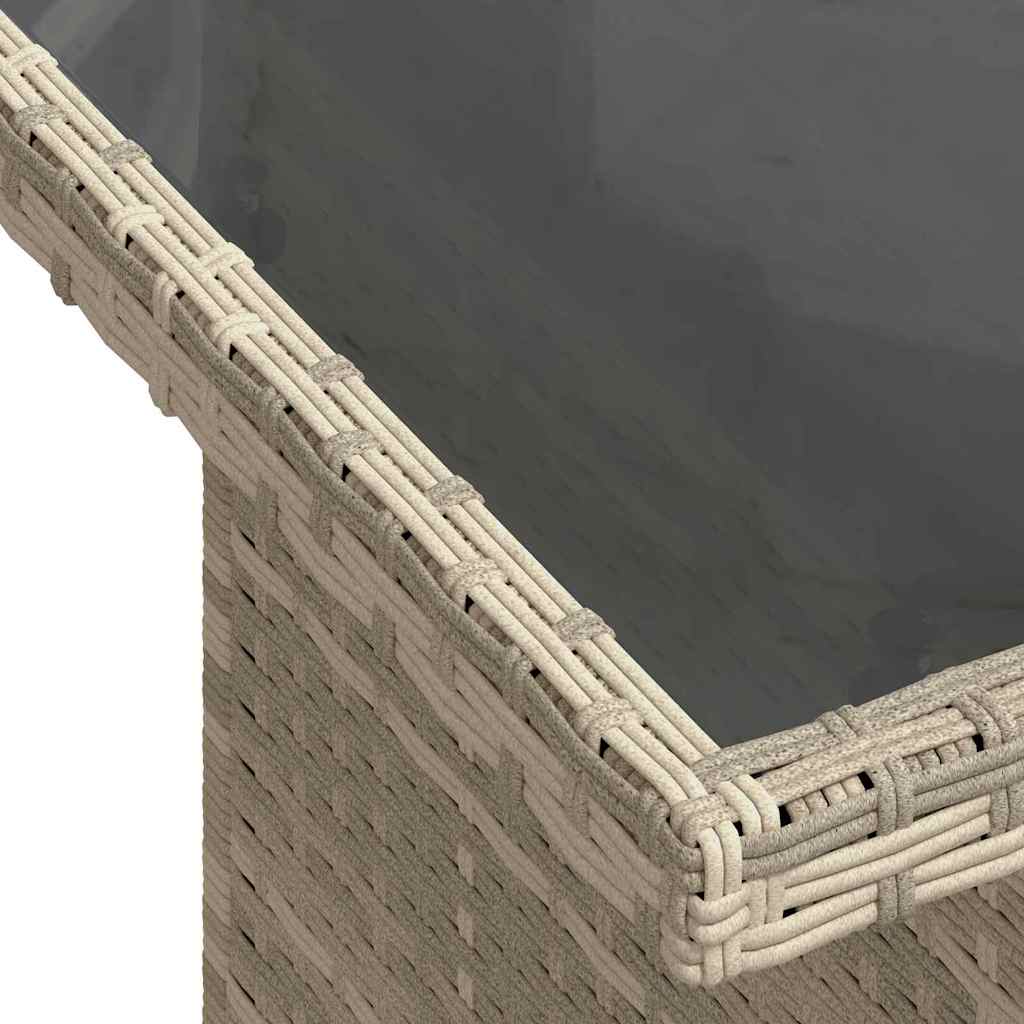 Gartensofa-set mit Kissen mit Kissen 8 pcs Hellgrau Poly Rattan