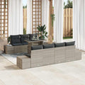Gartensofa-set mit Kissen 8 pcs Hellgrau und Dunkelgrau