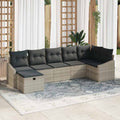 Sofa Set mit Kissen 8 pcs Poly-Rattan