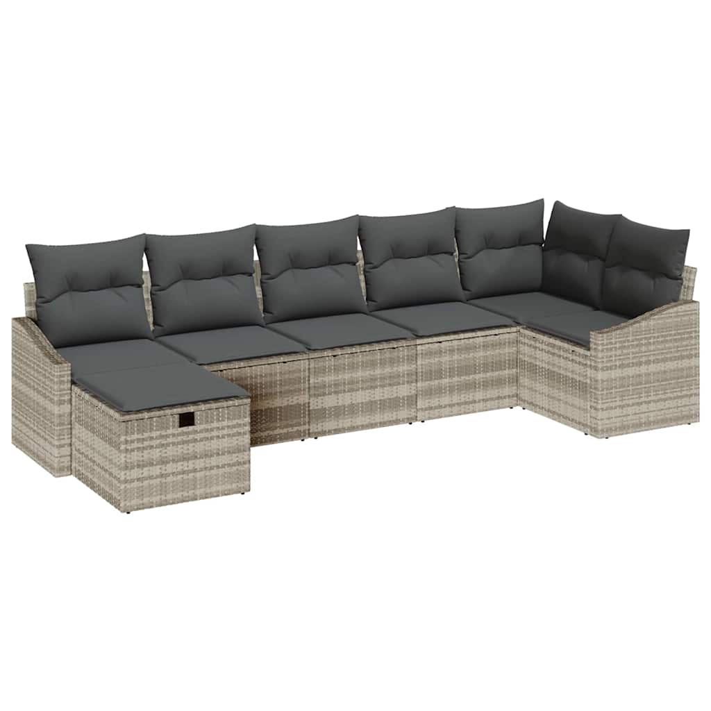 Sofa Set mit Kissen 8 pcs Poly-Rattan