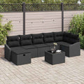 Sofa Set mit Kissen 8 pcs Poly-Rattan
