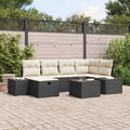 Sofa Set mit Kissen 7 pcs Poly-Rattan