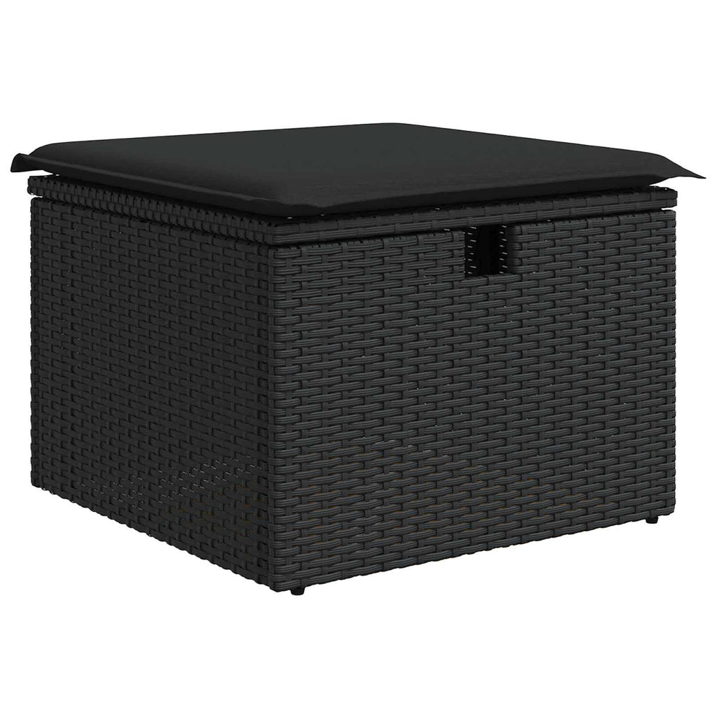 Garten-Sofa-Set 7 pcs Schwarz 55 x 62 x 69 cm Poly Rattan
