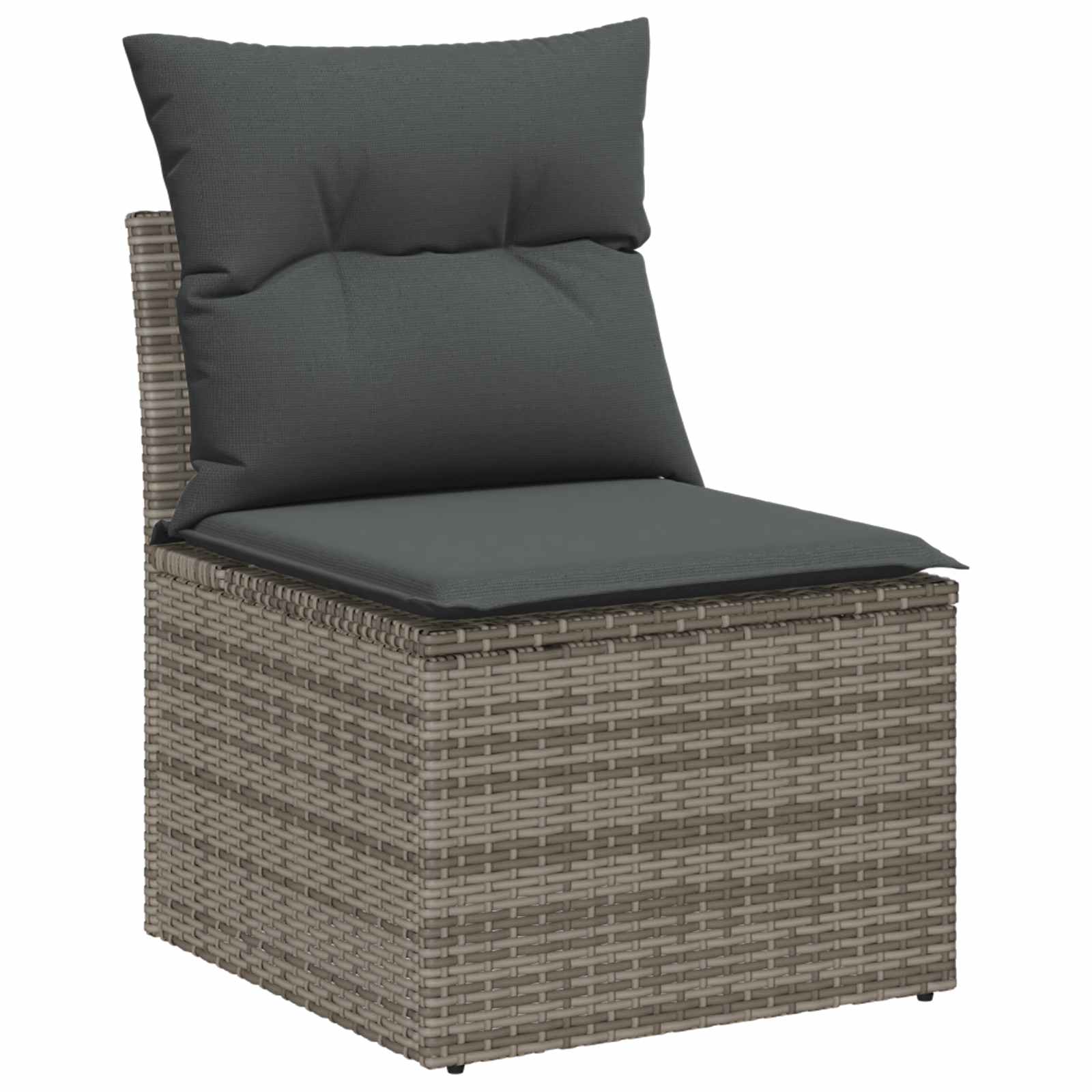 Gartensofa-set mit Kissen 9 pcs Grau