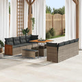 Gartensofa-set mit Kissen 11 pcs Grau