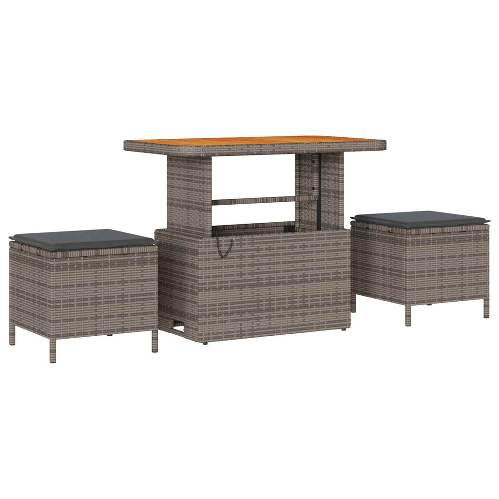 Gartensofa-set mit Kissen 10 pcs Grau