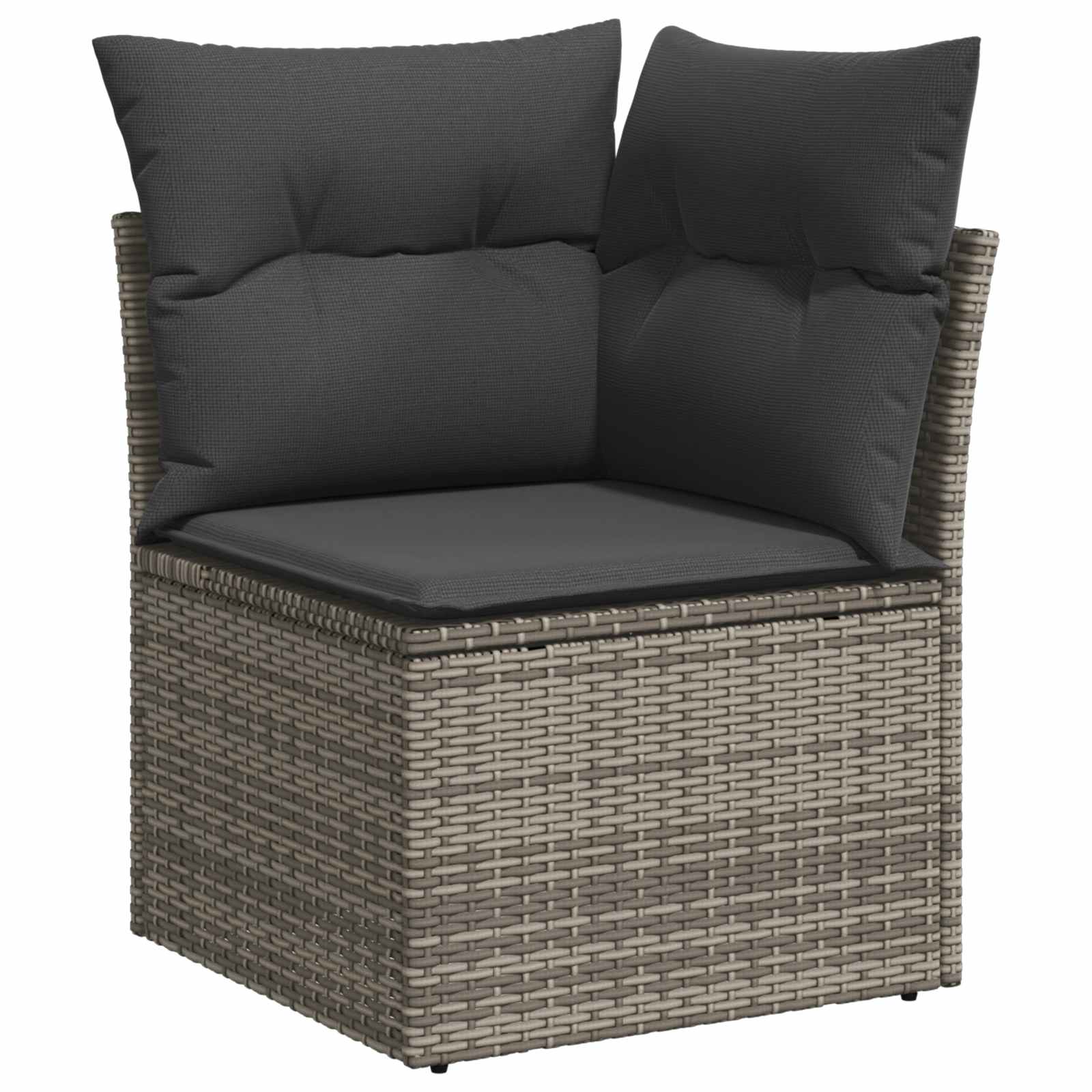 Gartensofa-set mit Kissen 10 pcs Grau