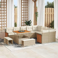 Gartensofa-set mit Kissen 12 pcs Beige und Creme
