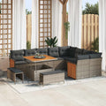 Gartensofa-set mit Kissen 12 pcs Grau