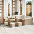 Gartensofa-set mit Kissen 13 pcs Beige und Creme