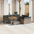 Gartensofa-set mit Kissen 13 pcs Grau