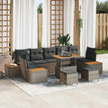 Gartensofa-set mit Kissen 10 pcs Grau