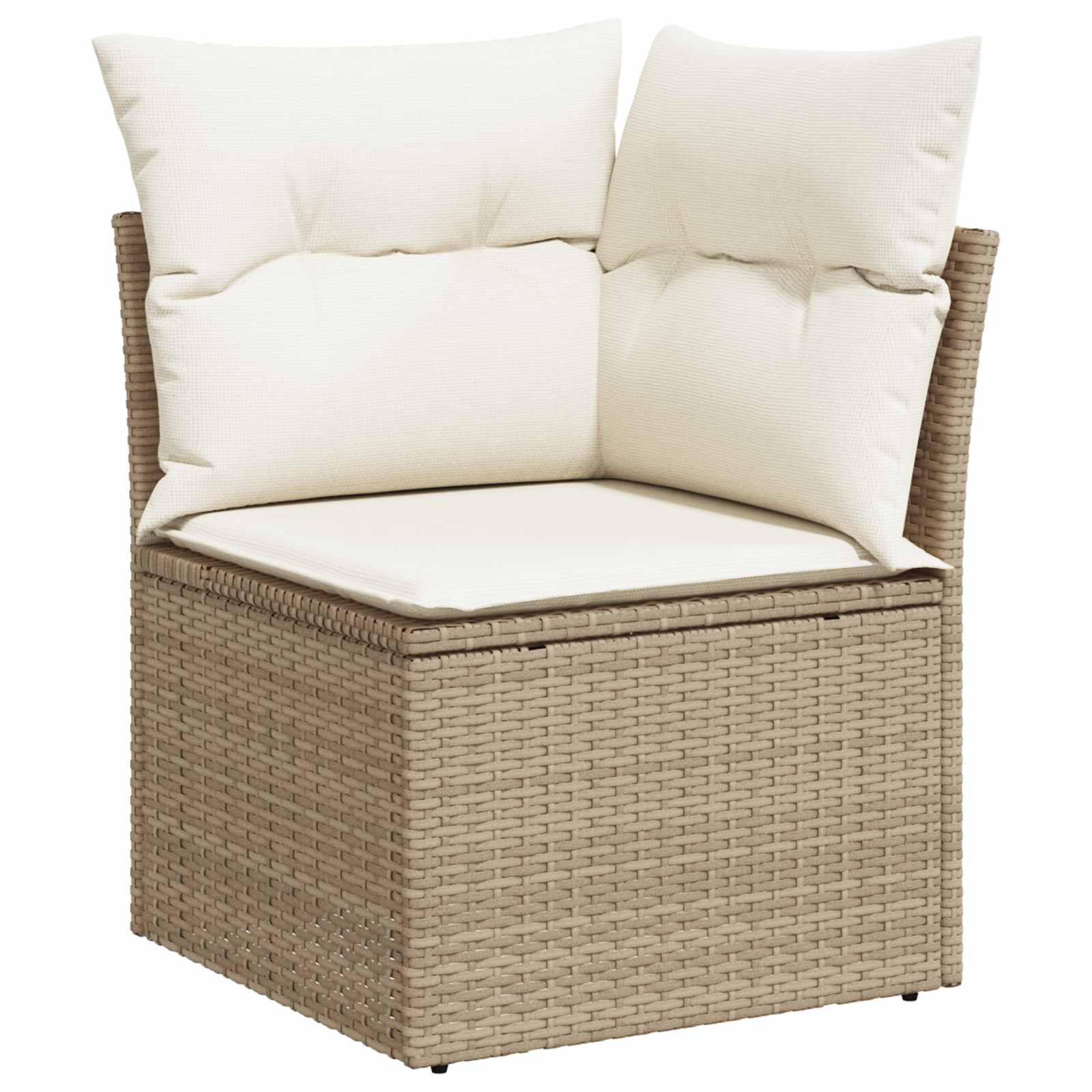 Gartensofa-set mit Kissen 9 pcs Beige und Creme