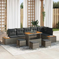 Gartensofa-set mit Kissen 10 pcs Grau