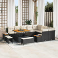 Gartensofa-set mit Kissen 12 pcs Schwarz und Creme