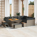 Gartensofa-set mit Kissen 12 pcs Grau