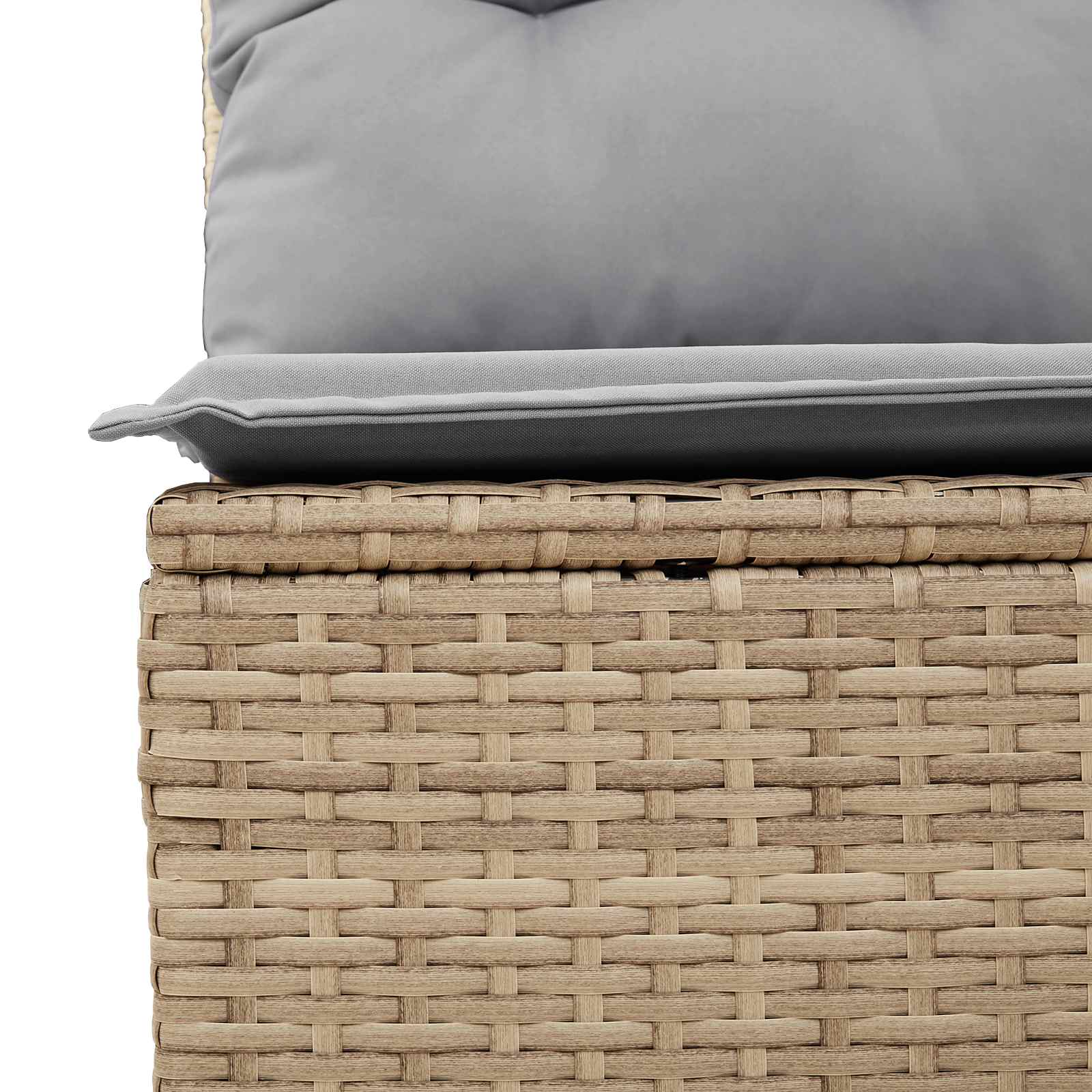 Gartensofa-set mit Kissen 12 pcs Beige und Hellgrau