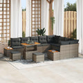 Gartensofa-set mit Kissen 12 pcs Grau