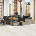 Gartensofa-set mit Kissen 13 pcs Grau