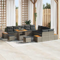 Gartensofa-set mit Kissen 13 pcs Grau