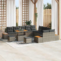 Gartensofa-set mit Kissen 13 pcs Grau