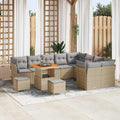 Garten-Sofa-Set mit Kissen 12 pcs Beige und Hellgrau