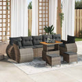 Garten-Sofa-Set mit Kissen mit Speicher 10 pcs Grau