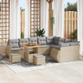 Garten-Sofa-Set mit Kissen 12 pcs Beige und Hellgrau
