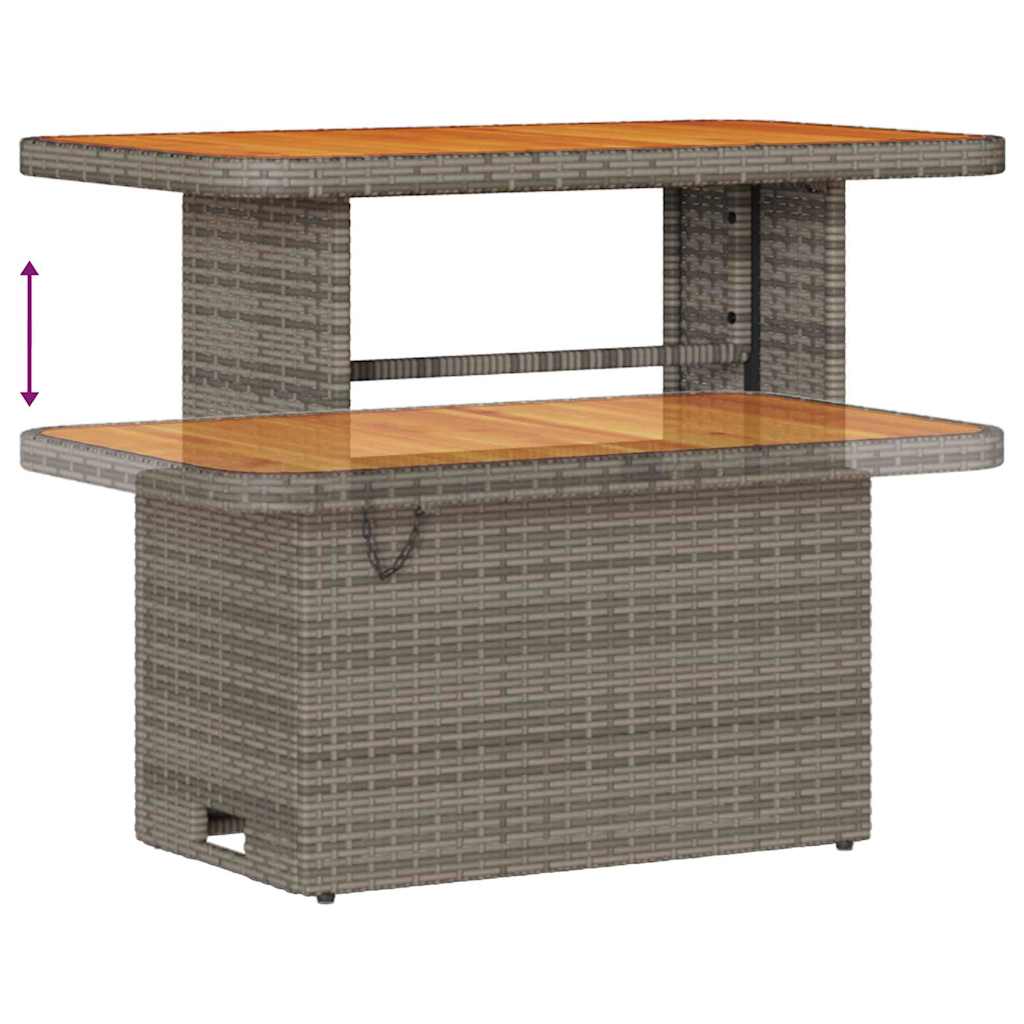 Gartensofa-set mit Kissen mit Speicher 10 pcs Grau Poly Rattan