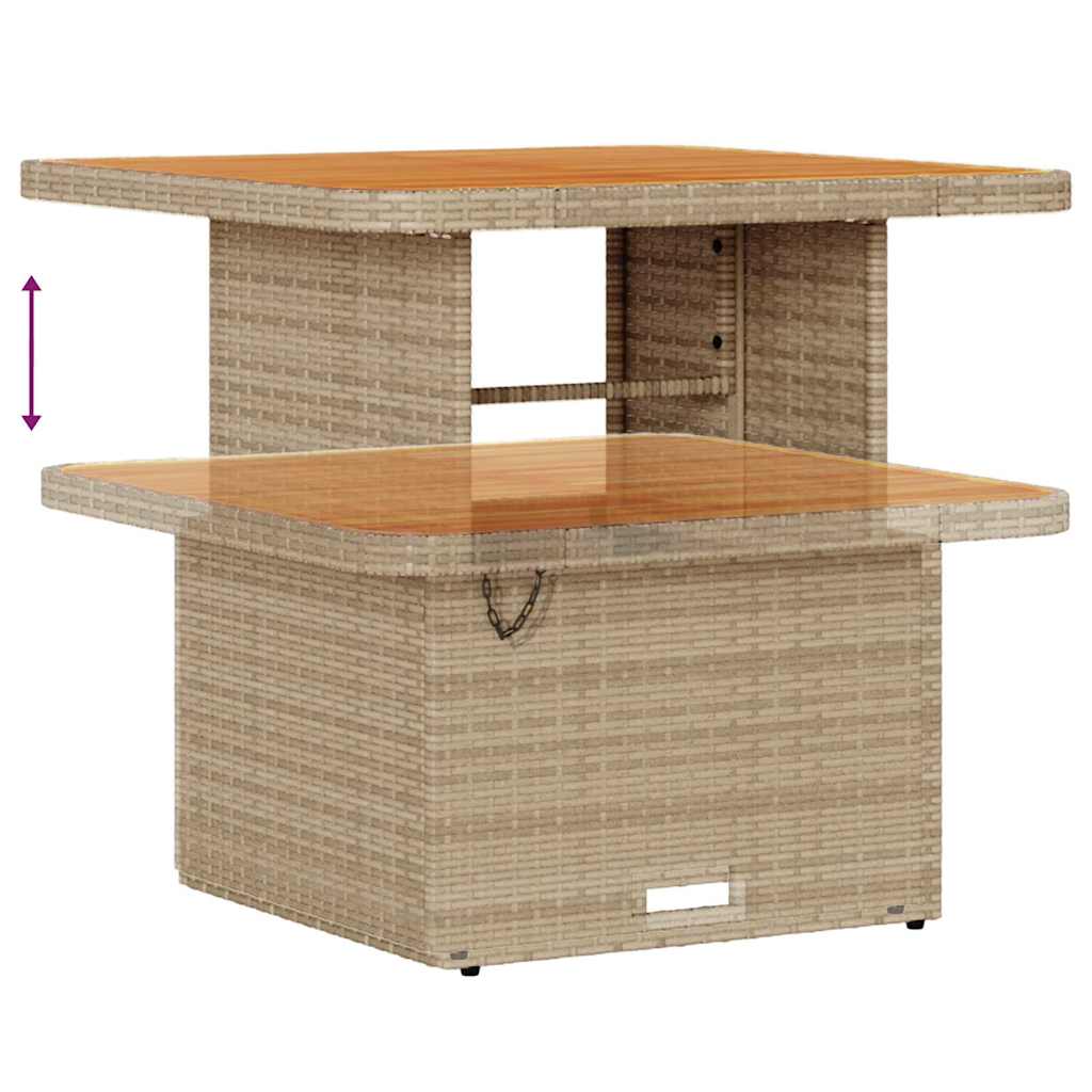 Gartensofa-set mit Kissen 8 pcs Beige und Creme Poly-Rattan